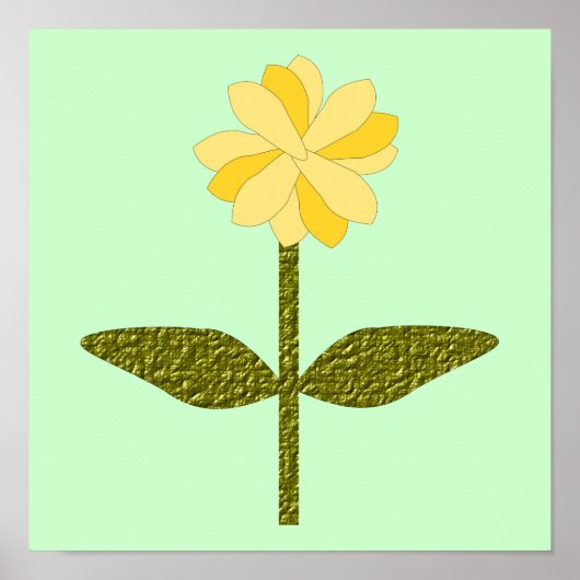 Gele Daisy Flower print (Voorkant)