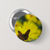 Gele Daisy Helenium Badge Ronde Button 5,7 Cm (Voorkant /achterkant)