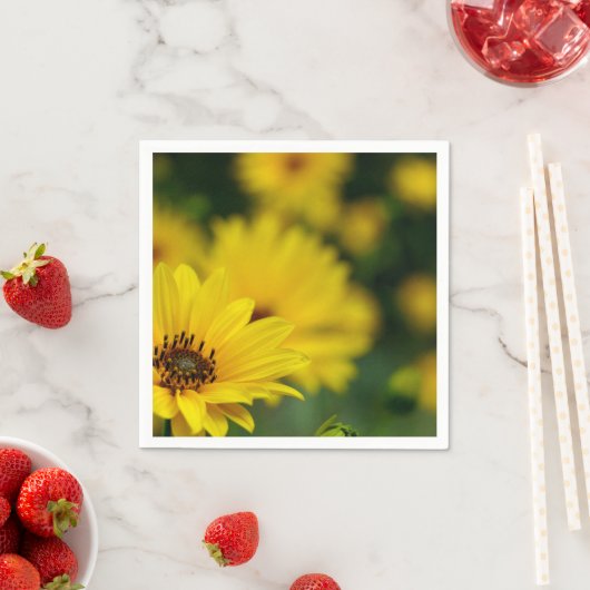 Gele Daisy Helenium papieren servetten (Insitu)