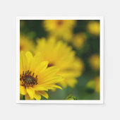 Gele Daisy Helenium papieren servetten (Voorkant)