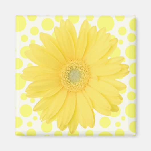 Gele Daisy Magnet Magneet (Voorkant)