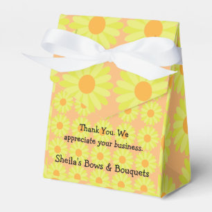 Gele Daisy Tent Style Favor Box Bedankdoosjes
