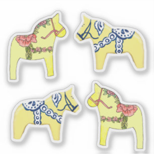 Gele Dala Horses Sticker