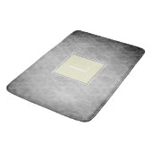 Gele Damast Monogram Badmat (Gekanteld)