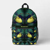 Gele dame Slipper Orchid Flower Personalized Bedrukte Rugzak (Voorkant)