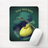 Gele dame Slipper Orchid Flower Personalized Muismat (Met muis)