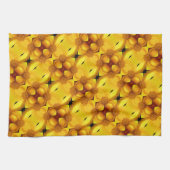 Gele damesbloem en middenpatroon theedoek (Horizontaal)