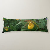 Gele-damessluipbloemen in Bloom Lichaamskussen (Voorkant)