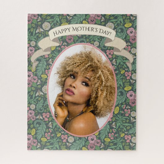 gele dandelions Roze bijen Legpuzzel (Verticaal)