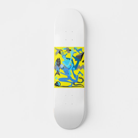 Gele dans skateboard dek (Voorkant)