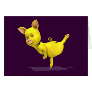 Gele dansende varkens