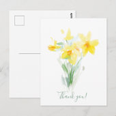Gele deaffodil / Gepersonaliseerd / Hartelijk dank Briefkaart (Voorkant / Achterkant)