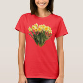 Gele deaffodils Spring Floral T-shirt (Voorkant)