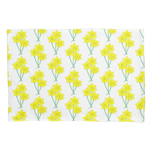 Gele deaffodils Spring Flowers Bunch Floral Kussensloop (Voorkant)
