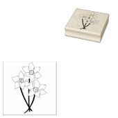 Gele deaffodils Spring Flowers Bunch Floral Rubberstempel (Gestempeld)