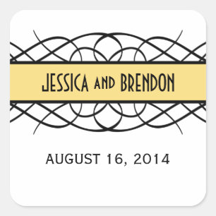 Gele Deco Flourish Wedding Stickers