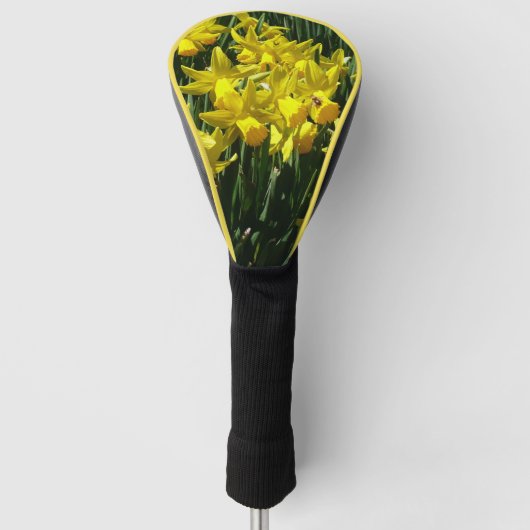 Gele deffodis ik Cheery Spring Flowers Golfheadcover (Voorkant)