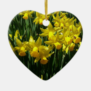 Gele deffodis ik Cheery Spring Flowers Keramisch Ornament