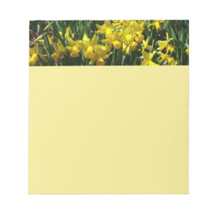 Gele deffodis ik Cheery Spring Flowers Notitieblok
