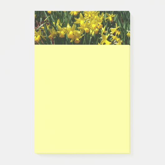 Gele deffodis ik Cheery Spring Flowers Post-it® Notes (Voorkant)