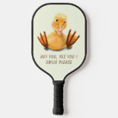 Gele deugende Pickleball Paddle Smile (Achterkant)