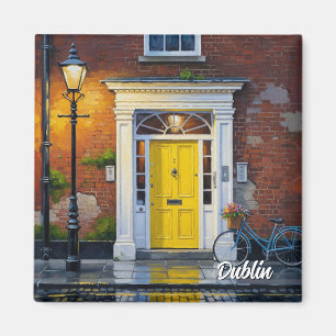 Gele deur in Dublin Magneet