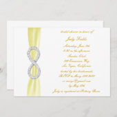 Gele Diamant Infinity Bruids Douche Uitnodiging (Voorkant / Achterkant)