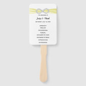 Gele Diamant Infinity Trouwprogramma Fans Handwaaier (Voorkant)