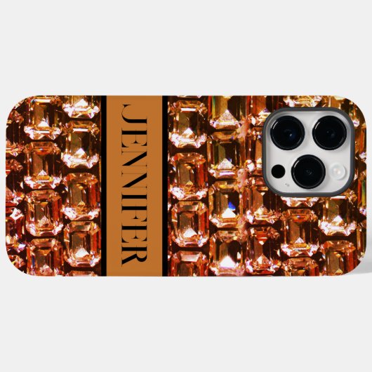 Gele diamanten, oranje diamanten, gemstone Case-Mate iPhone case (Achterkant (horizontaal))