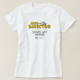 Gele dibs op de directeur t-shirt