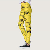 Gele dinosauriërs Leggings (Links)