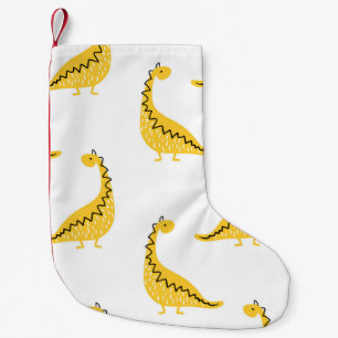 Gele dinosaurus naadloos patroon. Funny il Kleine Kerstsok