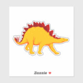 Gele dinosaurus terug naar school sticker (Vel)