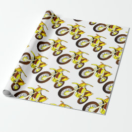 Gele dirt bike 🚲 MX  motorfiets 🏍  Cadeaupapier