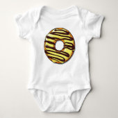 Gele donut, Doughnut, Chocolade, Icen, Bevroren Romper (Voorkant)