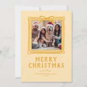 Gele Doodle Fotolijst Kerstmis Feestdagenkaart (Voorkant)