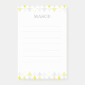 Gele Driehoeken Post it Notes (Voorkant)