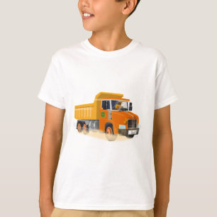 Gele Dump Truck Cartoon voor kinderen T-shirt