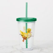 Gele eend Acryl Tumbler Drinkbeker (Voorkant)