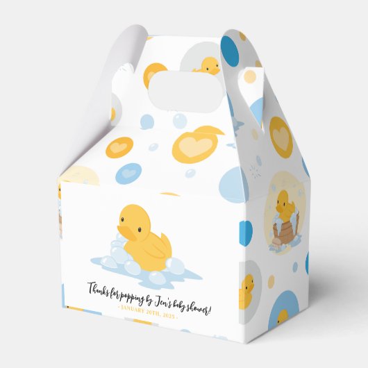 gele eend bubbel bad partij gunst doos bedankdoosjes (Voorkant Zijde)