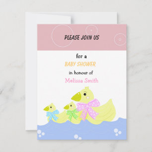Gele eenden Baby shower Uitnodiging
