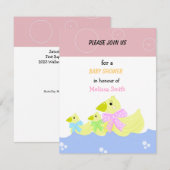 Gele eenden Baby shower Uitnodiging (Voorkant / Achterkant)