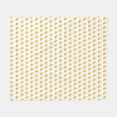 Gele eenden fleece deken (Voorkant (Horizontaal))