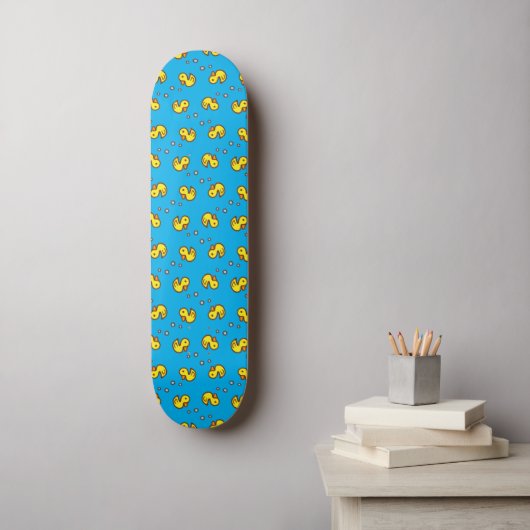 Gele eenden Skateboard (Muurkunst)