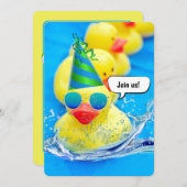 Gele eenden voor de goudpool kaart (Voorkant / Achterkant)