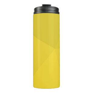 Gele, eenvoudige, moderne, coole, geometrische tre thermosbeker