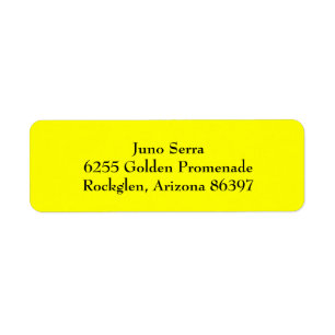 Gele Eenvoudige platin Return Address Labels