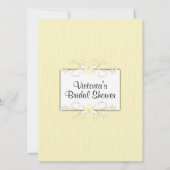 Gele Eenvoudigheids Bridal Shower Invitation Kaart (Achterkant)