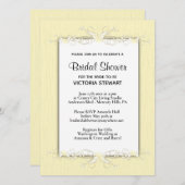 Gele Eenvoudigheids Bridal Shower Invitation Kaart (Voorkant / Achterkant)