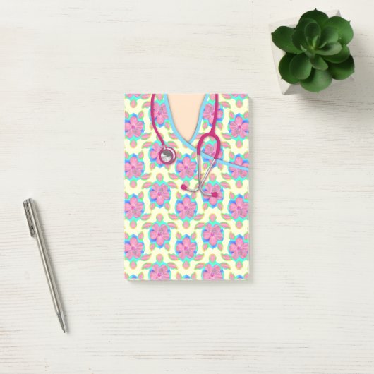 Gele eilandschildpadden post-it® notes (Kantoor)